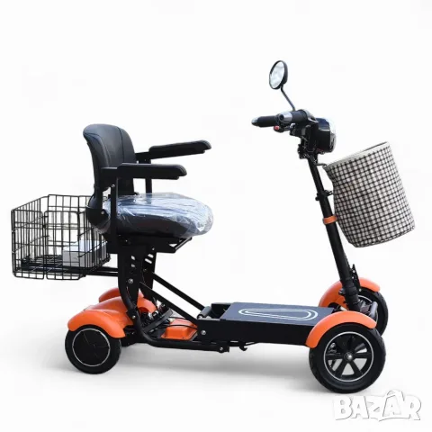 Олекотена сгъваема електрическа четириколка 750W, с литиевa батерия, 10Ah, Max Motors, снимка 5 - Инвалидни скутери - 55573297