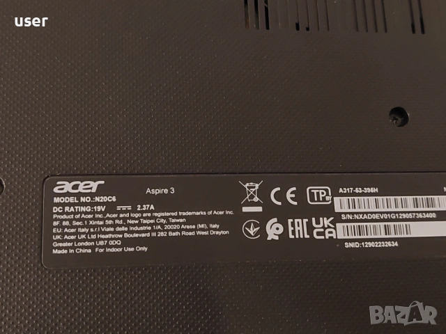 12GB RAM, Core i3-1115G4, 512GB SSD NVMe, 17.3" лаптоп Acer Aspire 3 A317 A317-53, снимка 7 - Лаптопи за работа - 53991287