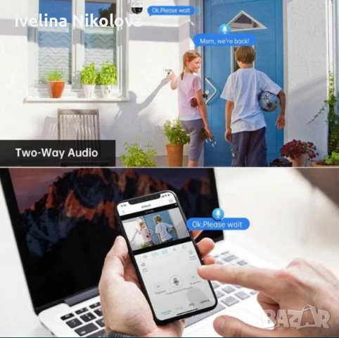 Куполна WIFI камера за видеонаблюдение, снимка 2 - HD камери - 54490954