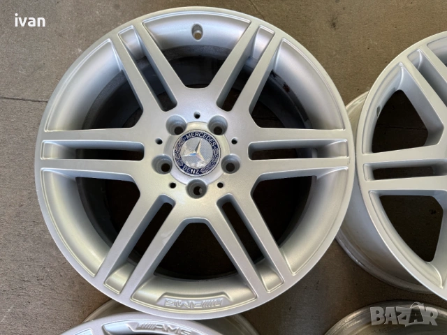 4 бр. оригинални алуминиеви джанти Mercedes AMG 17 цола 5x112 , централен отвор 66.6, снимка 6 - Гуми и джанти - 54852652