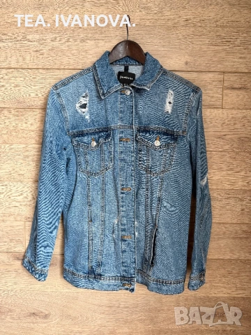 Дамско дънково яке Stradivarius , снимка 2 - Якета - 53995483