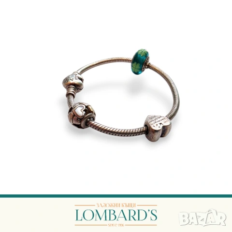 Сребърна гривна Pandora, N: 36628(2), снимка 3 - Гривни - 54147275