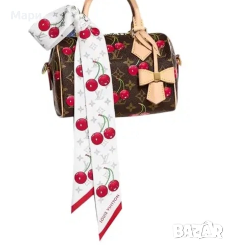 Louis Vuitton Bandeau Scarf копринен шал , снимка 5 - Шалове - 54676651