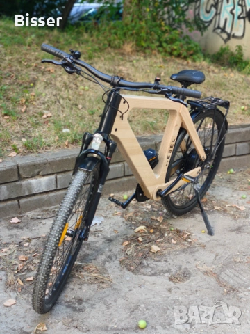 Велосипед Електрически My Esel E-Tour Plus Wood, снимка 3 - Велосипеди - 54483391