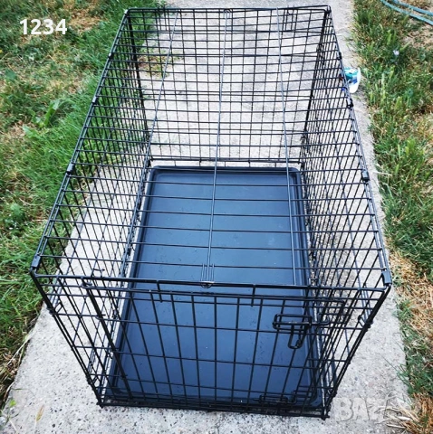 транспортна клетка метална сгъваема 92x57x62см за куче, стационар, снимка 6 - За кучета - 55149733