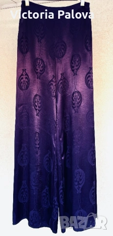 Елегантен жакардов панталон Sfera Collection в цвят патладжан Испания