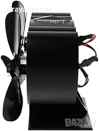 Двоен вентилатор за камина с перки – термоактивен, без ток и батерии YL301, снимка 4 - Вентилатори - 54148770