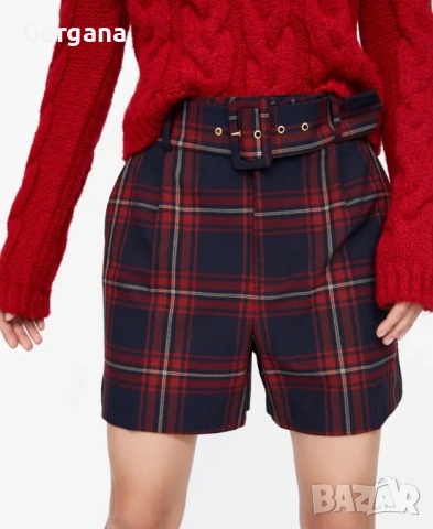 Zara нови къси панталони висока талия 