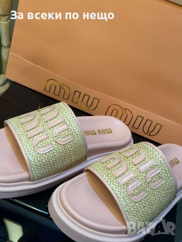 Miu Miu Дамски Чехли Миу Миу - Различни Цветове Код SK1360, снимка 2 - Чехли - 54336923