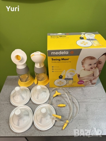 Двойна електрическа двуфазна помпа за кърма Medela Swing Maxi , снимка 3 - Помпи за кърма - 55599511