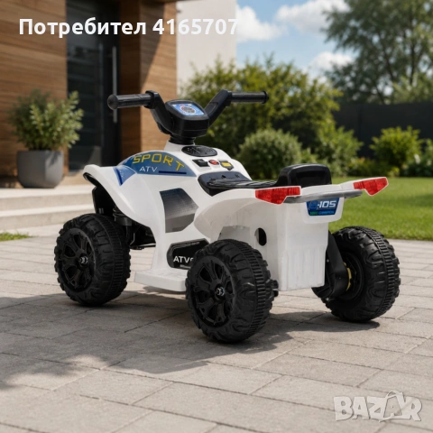 Детско акумулаторно ATV 6V 25W – Електрическо ATV с LED светлини за деца 1.5+ години, снимка 3 - Коли, камиони, мотори, писти - 55145941
