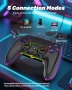 безжичен джойстик joystick за PS3 PS4 PC android и IOS с rgb подсветка, снимка 11
