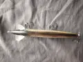 Salmo slim minnow – Полски оригинален воблер chartreuse/холограм, снимка 2