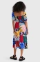 DESIGUAL Midi dress with animal print - страхотна рокля Л, снимка 3