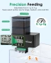 Автоматична хранилка за риби Petbank с програмиране, LCD дисплей и вградена батерия, снимка 5