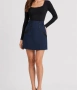 Пола в висока талия H&M navy , снимка 1