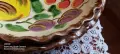Ретро-керамична фруктиера с дръжка-ратан, снимка 6