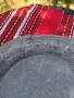 Много стара дълбока медна тава с халкичка за закачане, снимка 4