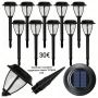 Комплект соларни градински лампи 10 броя LED , снимка 1