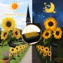 Декоративна градинска лампа „Троен Слънчоглед“ – Соларно осветление 4993, снимка 4