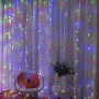Коледни лампички с 300Led лампи 3 метра на 3 метра ,коледна завеса с дистанционно. С кукички за зака, снимка 7