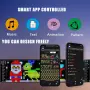 LED матричен панел Bluetooth APP Control USB 5V гъвкав LED екран превъртащ се текстов шаблон , снимка 3