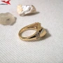 Пръстен с 14К златно покритие 224927, снимка 3