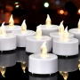 150 броя безпламъчни LED реалистични трептящи свещи, снимка 1