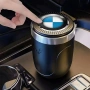Стилен пепелник за кола BMW с LED осветление и капак , снимка 4