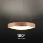 LED Полилей 25W Дизайн Дърво + Бяло Тяло Ф500mm Топло Бяла Светлина, снимка 3