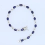 Сребърна тенис гривна с натурални Сапфири Royal Blue от Шри Ланка със сертификат , снимка 2