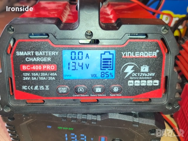 Зарядно за lifepo4 и всички видове акумулатори 12v24v, снимка 3 - Друга електроника - 55064354