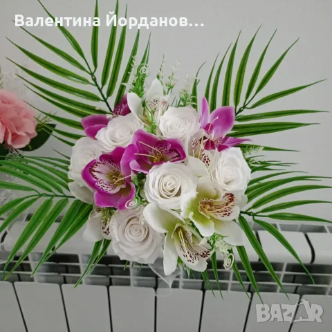 букети от сапунени рози и изкуствени цветя , снимка 4 - Изкуствени цветя - 55573883