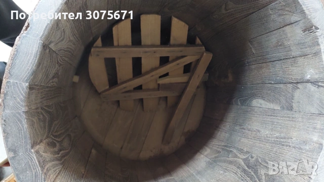 Дървена каца за кисело зеле с кран, снимка 3 - Домашни помощници - 54430687