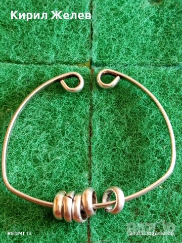 Ръчно изработена сребърна гривна тип фиджет стил и елегантност 54198, снимка 4 - Гривни - 54037849