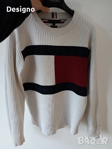 Оригинален памучен пуловер Tommy Hilfiger
