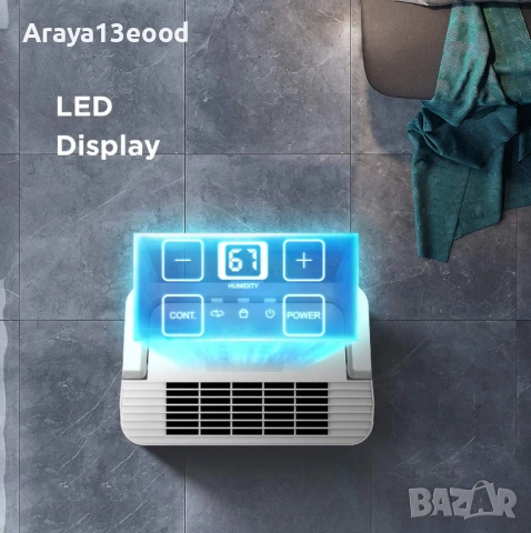 Влагоуловител Midea Comfee MDDF-20DEN7 20 л/24 ч за помещения до 40 м², влагоабсорбатор, снимка 4 - Влагоабсорбатори и влагоуловители - 54065000