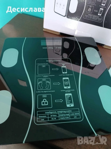 Кантар с възможност за измерване на индекса на телесните мазнини, снимка 11 - Други стоки за дома - 54020215