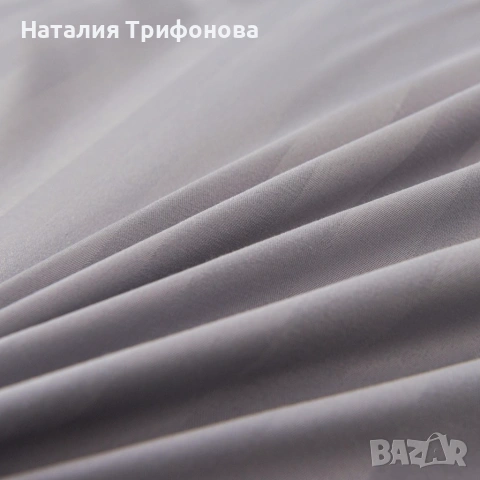 Комплект спално бельо 160x200 см с 2 калъфки 70x80 см, сатенени райета, микрофибър/памук, с цип, хип, снимка 7 - Спално бельо - 55162917