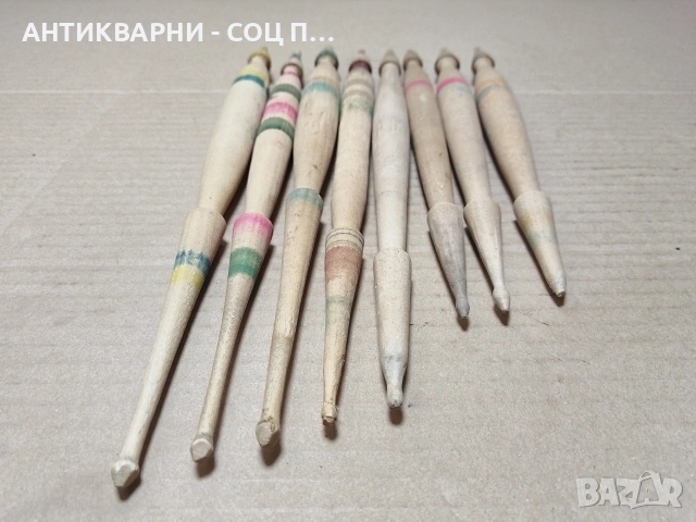 Комплект Стари Соц Дървени Вретена За Прежда. / НОМЕР 1505., снимка 5 - Антикварни и старинни предмети - 55281666