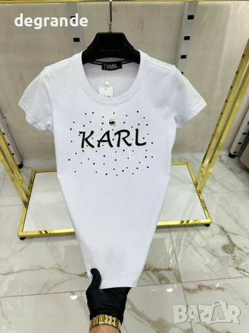 💫Дамски Тениски 💫Gucci 💫Guess 💫Tommy 💫Karl Lagerfeld 💫Лого Бродерия, снимка 5 - Тениски - 54975692