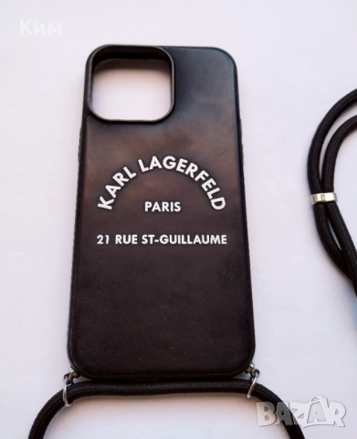 Karl Lagerfeld кейс за iphone 14 Pro Max в черно , снимка 6 - Калъфи, кейсове - 54703770