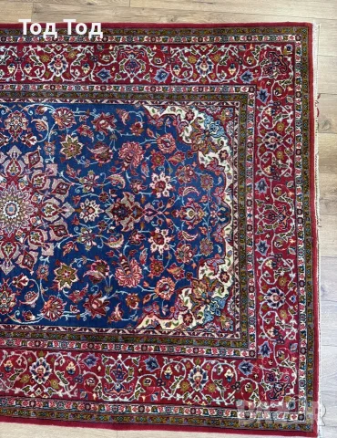 Персийски килим Исфахан , снимка 6 - Килими - 55608222