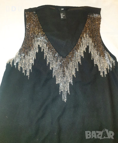 H&M красива рокля с мъниста - С, снимка 2 - Рокли - 54860745
