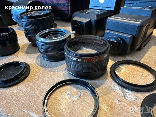 фотоапарат "Konica TC-X" + обективи и чанта, снимка 7 - Фотоапарати - 54321105