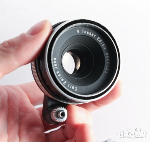 Exakta Varex IIb 2 броя фотоапарати обективи - Zeiss Tessar, Meyer Oreston 50mm, снимка 8 - Фотоапарати - 54441718