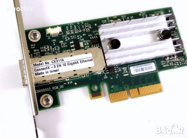 10Gb Mellanox ConnectX-3 PCIe 3.0 x4 SFP+ Мрежов Адаптер CX311A, снимка 3 - Мрежови адаптери - 54176928