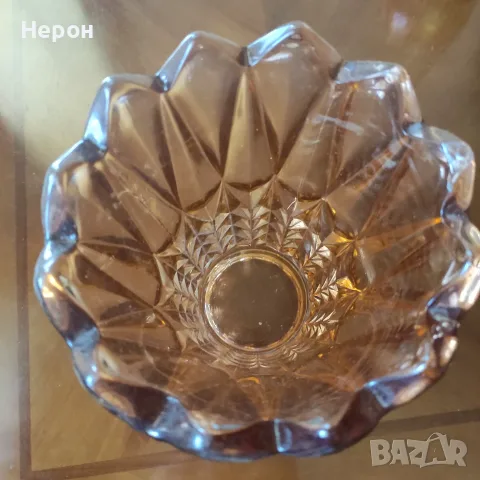 Стъклена ваза цветна, снимка 5 - Вази - 55427229