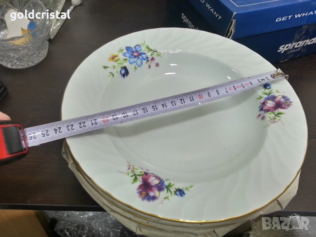 Стар български порцелан чинии дълбоки , снимка 4 - Антикварни и старинни предмети - 46130437