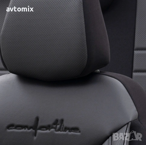 Луксозна тапицерия OTOM текстил с еко кожа COMFORT LINE Design – Черна с черен шев, снимка 3 - Аксесоари и консумативи - 54363411